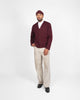 Slouchy Cardigan - Burgundy - View 3