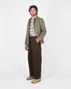 Woven Chore Coat - Sage Dry Waxed Cotton - View 3