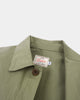 Woven Chore Coat - Sage Dry Waxed Cotton - View 8
