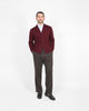 Classic Cardigan - Burgundy - View 2