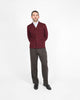 Classic Cardigan - Burgundy - View 6