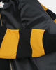 Full-Throttle Striped Moto-Hoodie - Black / Old Gold - View 4