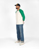 Heavy Duty Baseball Tee - 2-Tone Natural & Kelly - View 3