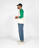 Heavy Duty Baseball Tee - 2-Tone Natural & Kelly - View 4