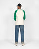 Heavy Duty Baseball Tee - 2-Tone Natural & Kelly - View 5