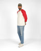 Heavy Duty Baseball Tee - 2-Tone Natural & Red - View 3