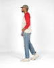 Heavy Duty Baseball Tee - 2-Tone Natural & Red - View 4