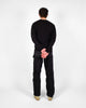 Heavy Duty Long Sleeve Tee - Non Pocket  w/ Cuff - Black - View 5