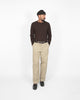 Heavy Duty Long Sleeve Tee - Single Pocket - Brown - View 5