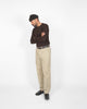 Heavy Duty Long Sleeve Tee - Single Pocket - Brown - View 2