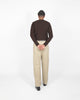 Heavy Duty Long Sleeve Tee - Single Pocket - Brown - View 3