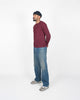 Heavy Duty Long Sleeve Tee - Single Pocket -Burgandy - View 5
