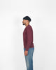 Heavy Duty Long Sleeve Tee - Single Pocket -Burgandy - View 4