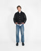 Raglan Varsity Jacket - Black / Off White & Scarlet - View 2