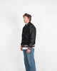 Raglan Varsity Jacket - Black / Off White & Scarlet - View 4