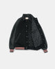 Raglan Varsity Jacket - Black / Off White & Scarlet - View 7