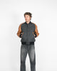 Raglan Varsity Jacket - Granite / Black / Antique Rust - View 5