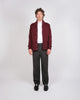 Shawl Sweater Coat - Burgundy - View 2