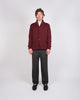 Shawl Sweater Coat - Burgundy - View 3