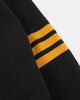 Slouchy Varsity Cardigan - Black / Old Gold - View 4