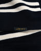 Striped Wool Scarf - Black / Off White - View 4