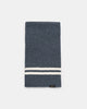 Striped Wool Scarf - Charcoal / Off White - View 1
