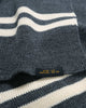 Striped Wool Scarf - Charcoal / Off White - View 4