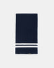 Striped Wool Scarf - Dark Navy / Off White - View 1