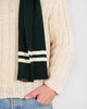 Striped Wool Scarf - Pine / Off White - View 2
