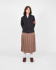 Women's Varsity Cardigan - Dark Charcoal / Forster Red & Off White - View 2