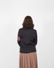 Women's Varsity Cardigan - Dark Charcoal / Forster Red & Off White - View 5