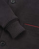 Women's Varsity Cardigan - Dark Charcoal / Forster Red & Off White - View 8