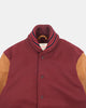 Varsity Jacket - Burgundy / Navy & Scarlet / Rust - View 7