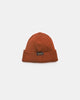 Wool Knit Watch Cap - Burnt Orange - View 1