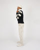 Motorcycle Sweater - Black / Off White - View 4