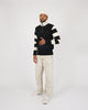 Motorcycle Sweater - Black / Off White - View 5